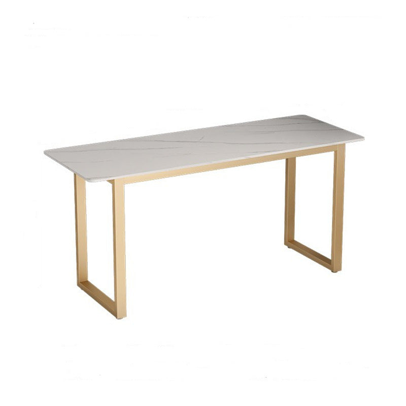 Rectangular Office Desk Sintered Stone Writing Desk in Matte Finish