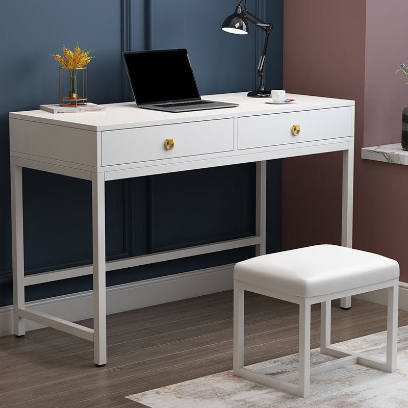 Glam Manufactured Wood Office Desk 19.68" W Home Writing Desk with 2-Drawer