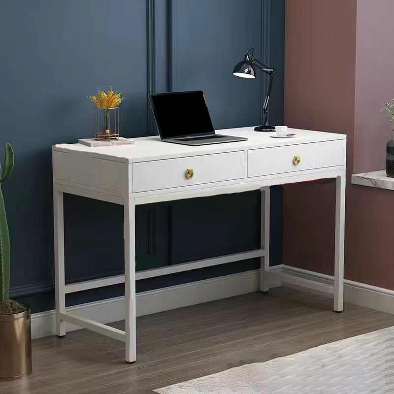 Glam Manufactured Wood Office Desk 19.68" W Home Writing Desk with 2-Drawer