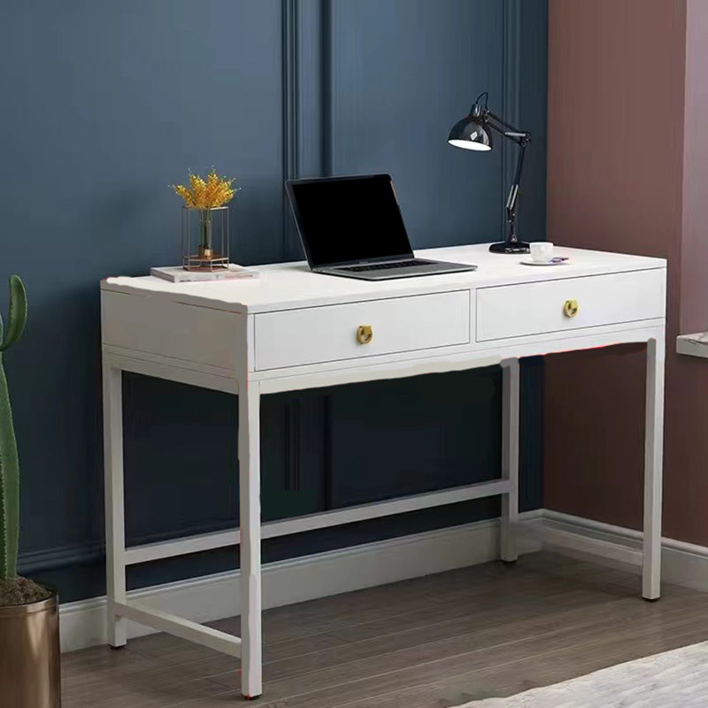 Glam Manufactured Wood Office Desk 19.68" W Home Writing Desk with 2-Drawer