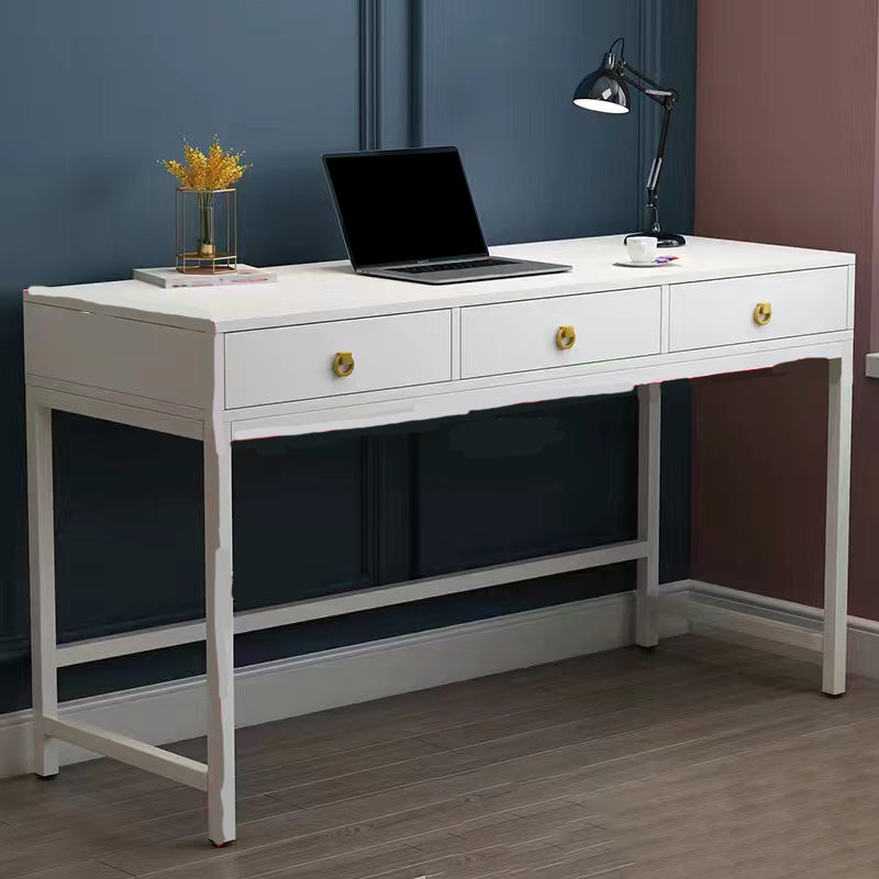 Glam Manufactured Wood Office Desk 19.68" W Home Writing Desk with 2-Drawer