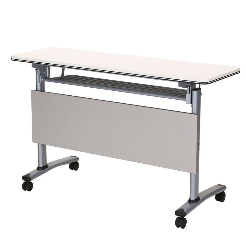 Contemporary Writing Desk for Office 30"H Rectangular Desk with Caster Wheels