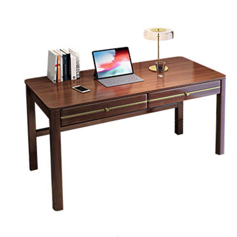 Modern Rubberwood Writing Desk 23.6" W Home Office Desk in Matte Finish