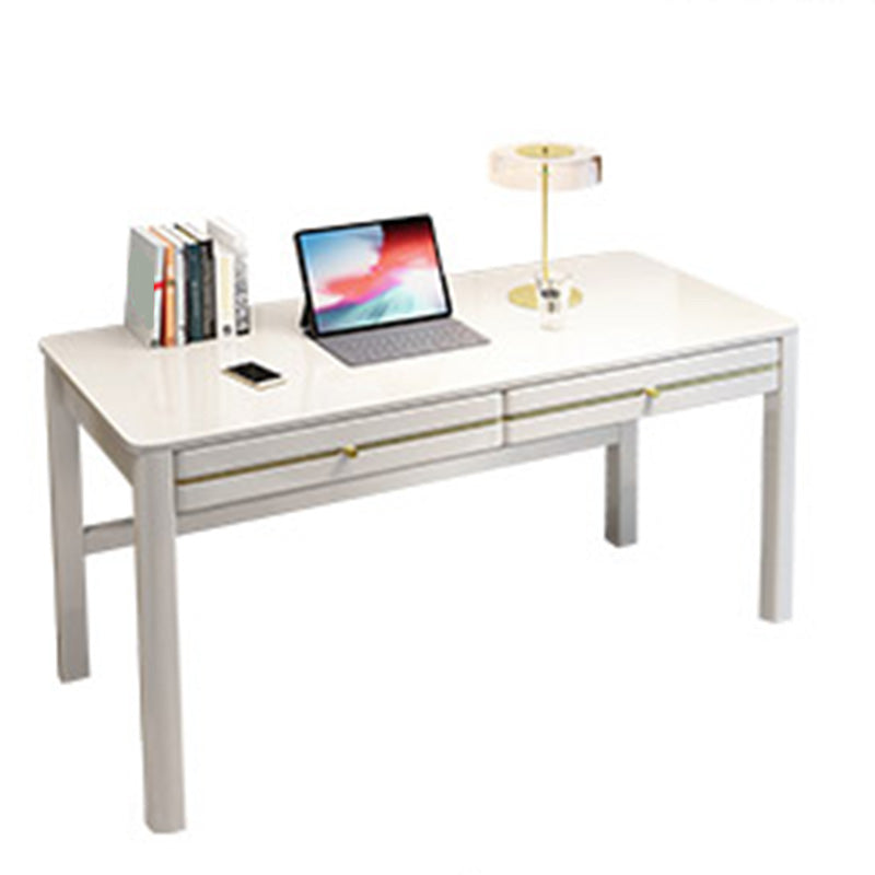 Modern Rubberwood Writing Desk 23.6" W Home Office Desk in Matte Finish