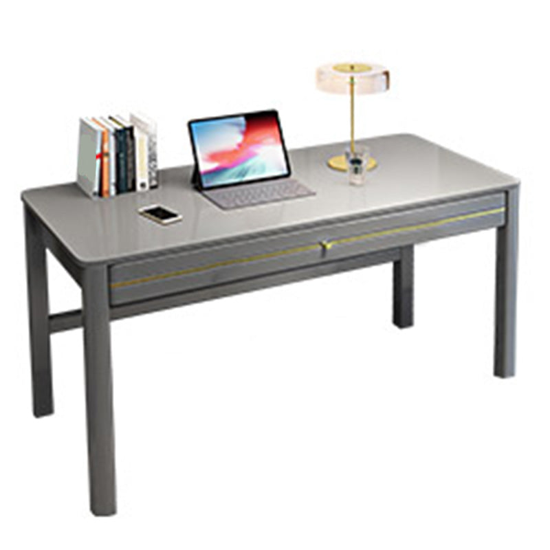 Modern Rubberwood Writing Desk 23.6" W Home Office Desk in Matte Finish