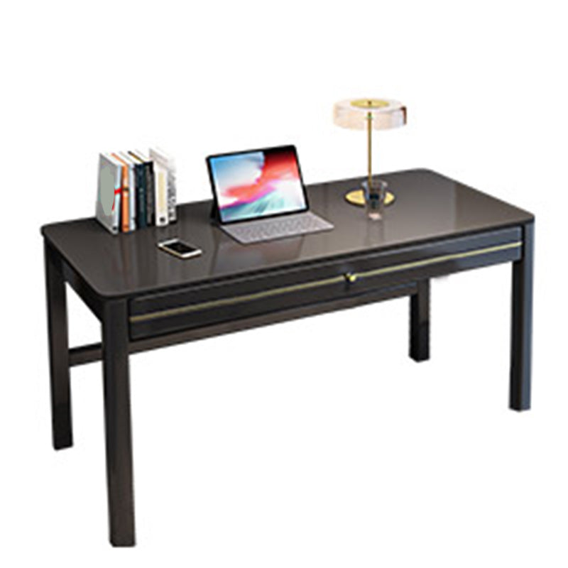 Modern Rubberwood Writing Desk 23.6" W Home Office Desk in Matte Finish