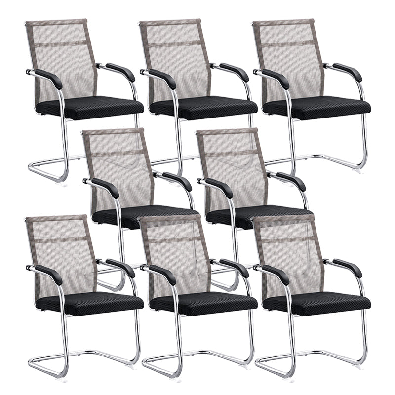 18" Wide Contemporary Desk Chair No Wheels Breathable AirGrid Office Chair