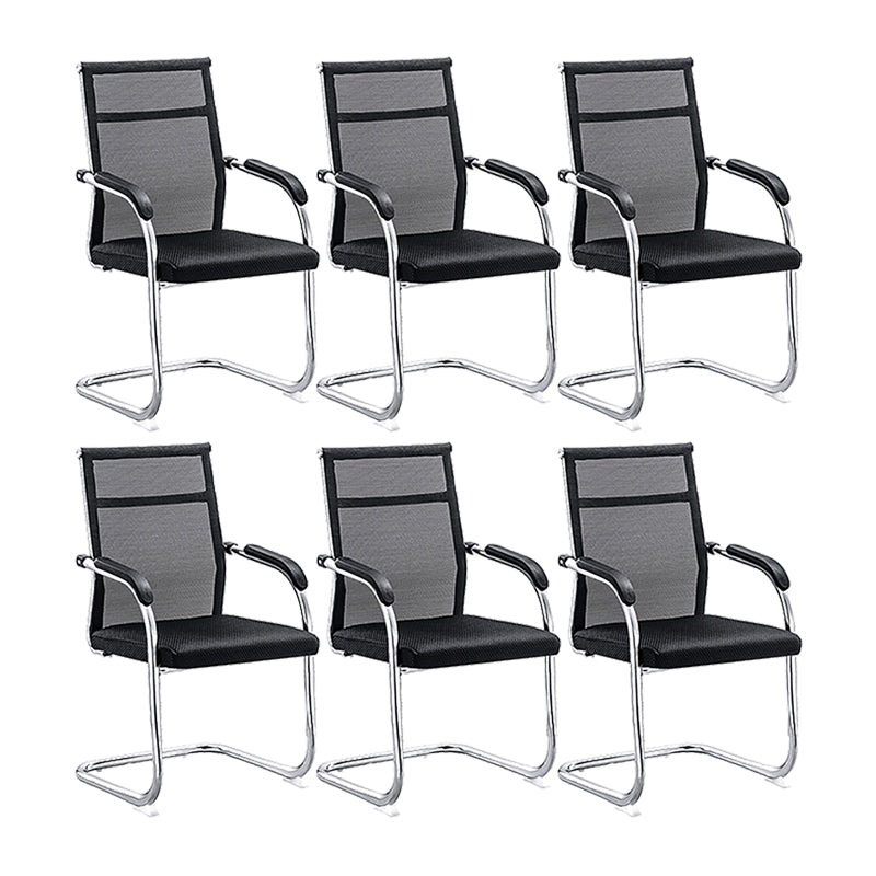 18" Wide Contemporary Desk Chair No Wheels Breathable AirGrid Office Chair