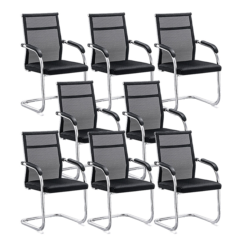 18" Wide Contemporary Desk Chair No Wheels Breathable AirGrid Office Chair