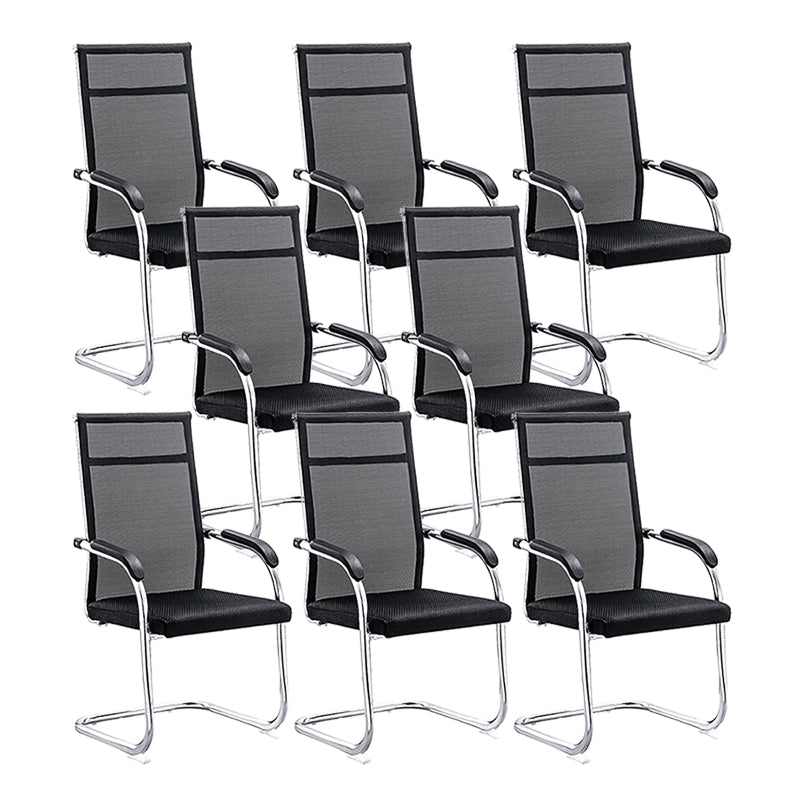 18" Wide Contemporary Desk Chair No Wheels Breathable AirGrid Office Chair