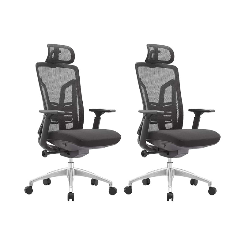 Modern Desk Chair Mesh Office Chair High-Back Chair in Gray/Black