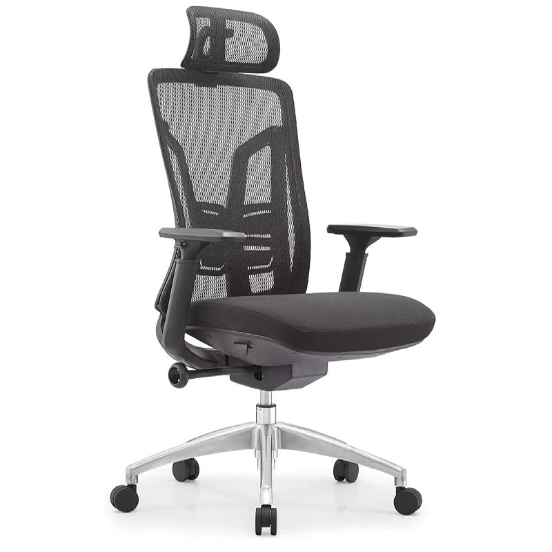 Modern Desk Chair Mesh Office Chair High-Back Chair in Gray/Black