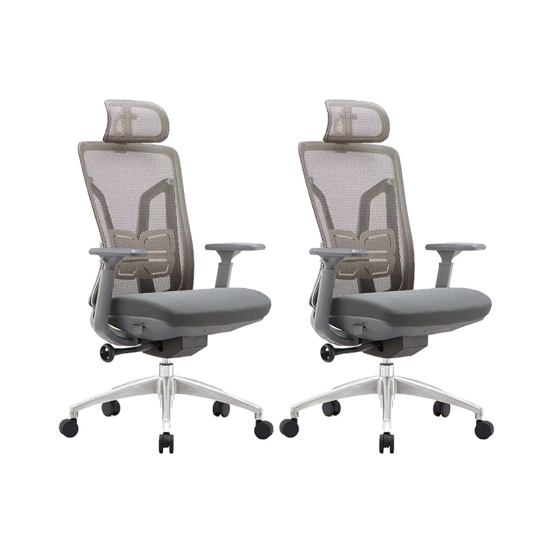 Modern Desk Chair Mesh Office Chair High-Back Chair in Gray/Black