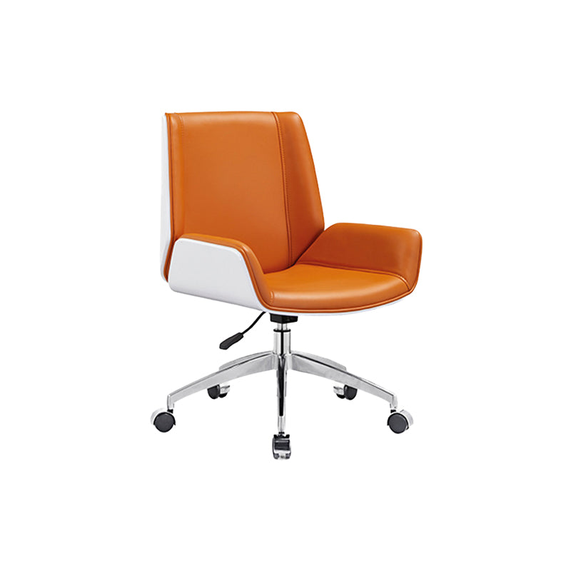 Modern Orange Back Office Chair Swivel with Wheels Ergonomic Executive Chair