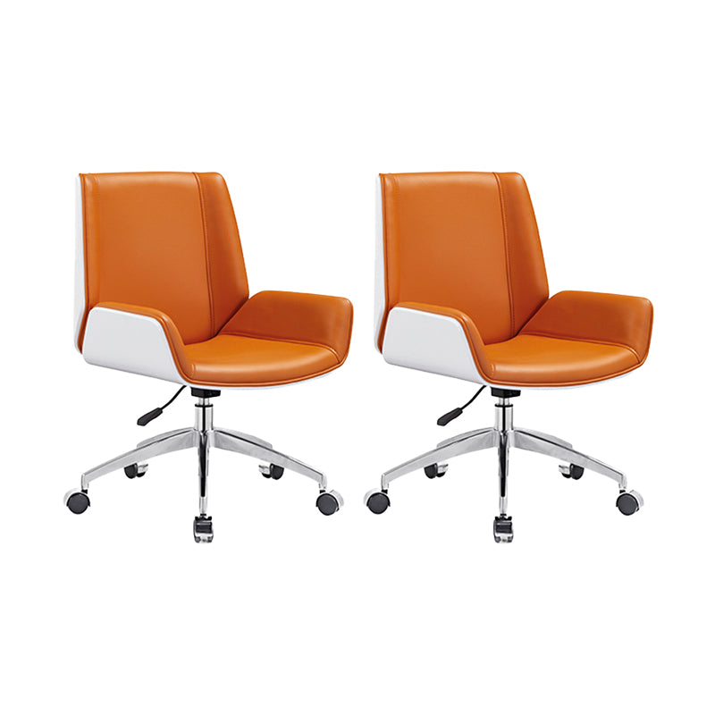 Modern Orange Back Office Chair Swivel with Wheels Ergonomic Executive Chair