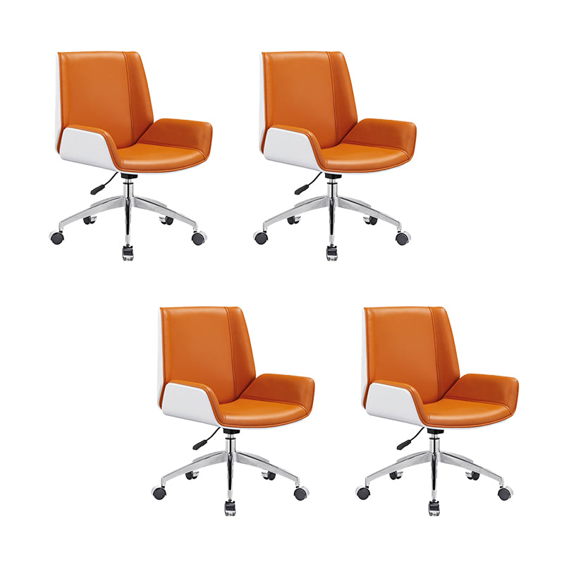 Modern Orange Back Office Chair Swivel with Wheels Ergonomic Executive Chair