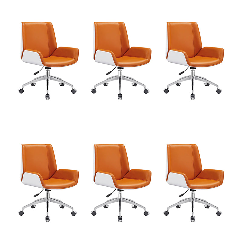 Modern Orange Back Office Chair Swivel with Wheels Ergonomic Executive Chair