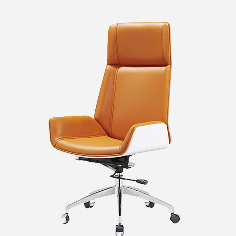 Modern Orange Back Office Chair Swivel with Wheels Ergonomic Executive Chair