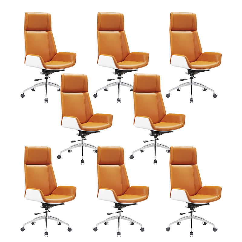 Modern Orange Back Office Chair Swivel with Wheels Ergonomic Executive Chair