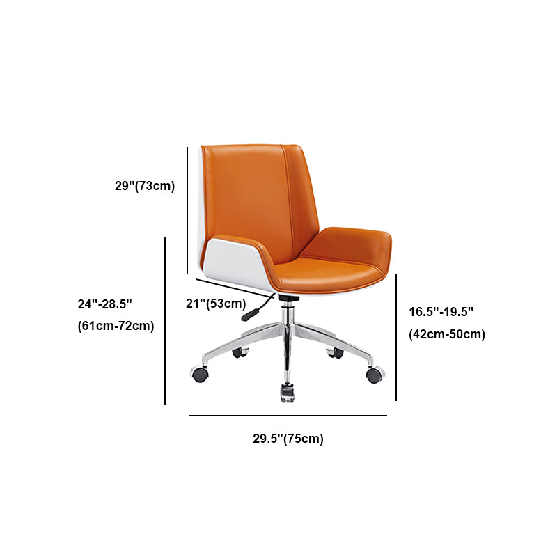 Modern Orange Back Office Chair Swivel with Wheels Ergonomic Executive Chair