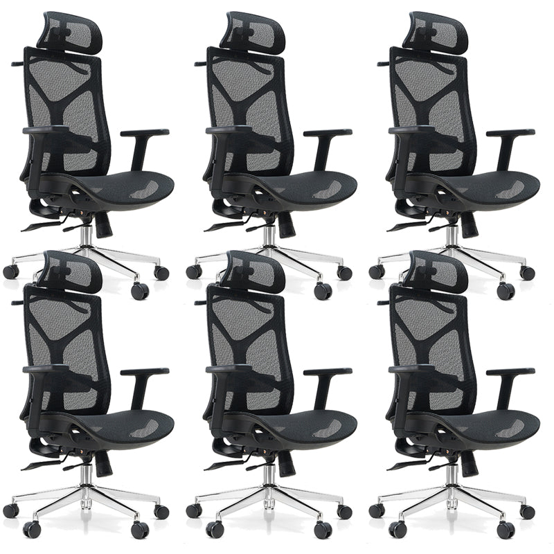 29" Wide Contemporary Desk Chair Black Upholstered Office Chair