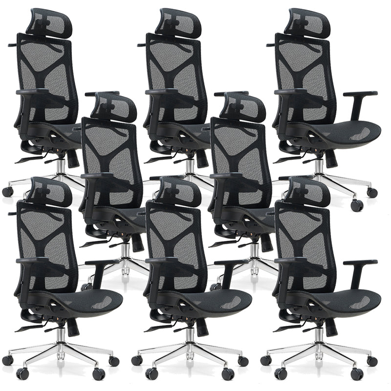 29" Wide Contemporary Desk Chair Black Upholstered Office Chair