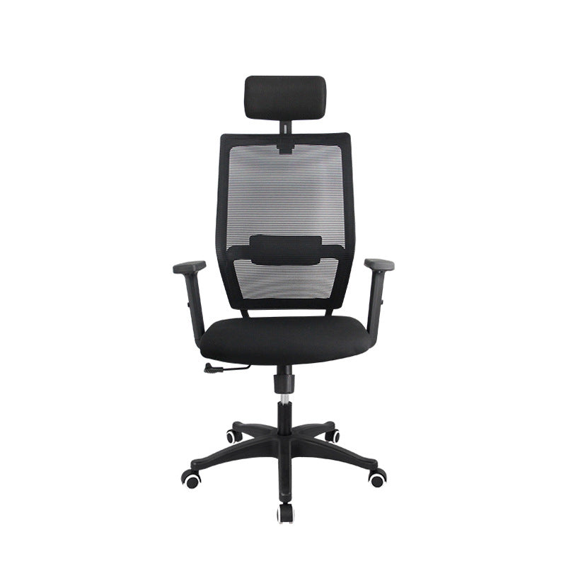 Contemporary Breathable AirGrid Office Chair Microfiber Black High Back Chair