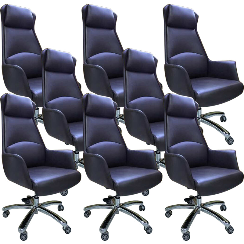 Adjustable Seat Height Office Chair Modern Swivel with Wheels Executive Chair