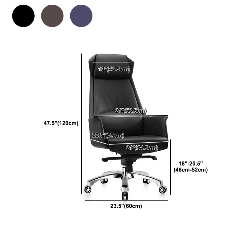 Adjustable Seat Height Office Chair Modern Swivel with Wheels Executive Chair