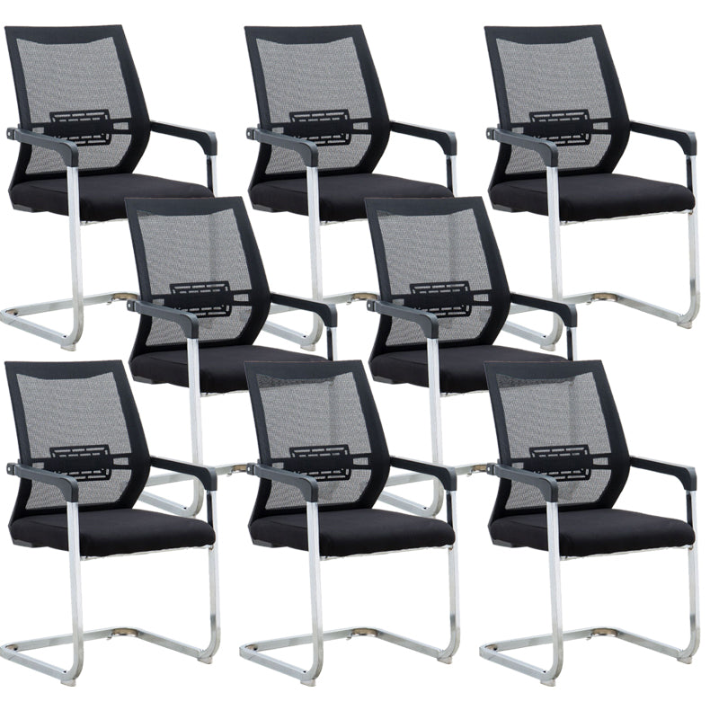 Contemporary Arm Chair Breathable AirGrid Upholstered Black Chair