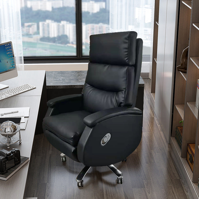 Modern Desk Chair Leather Computer Chair High-Back Chair with Wheels