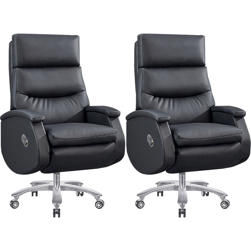 Modern Desk Chair Leather Computer Chair High-Back Chair with Wheels