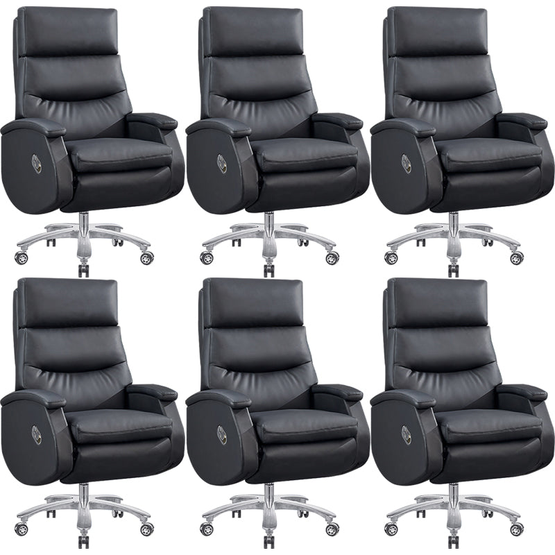 Modern Desk Chair Leather Computer Chair High-Back Chair with Wheels