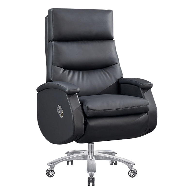 Modern Desk Chair Leather Computer Chair High-Back Chair with Wheels