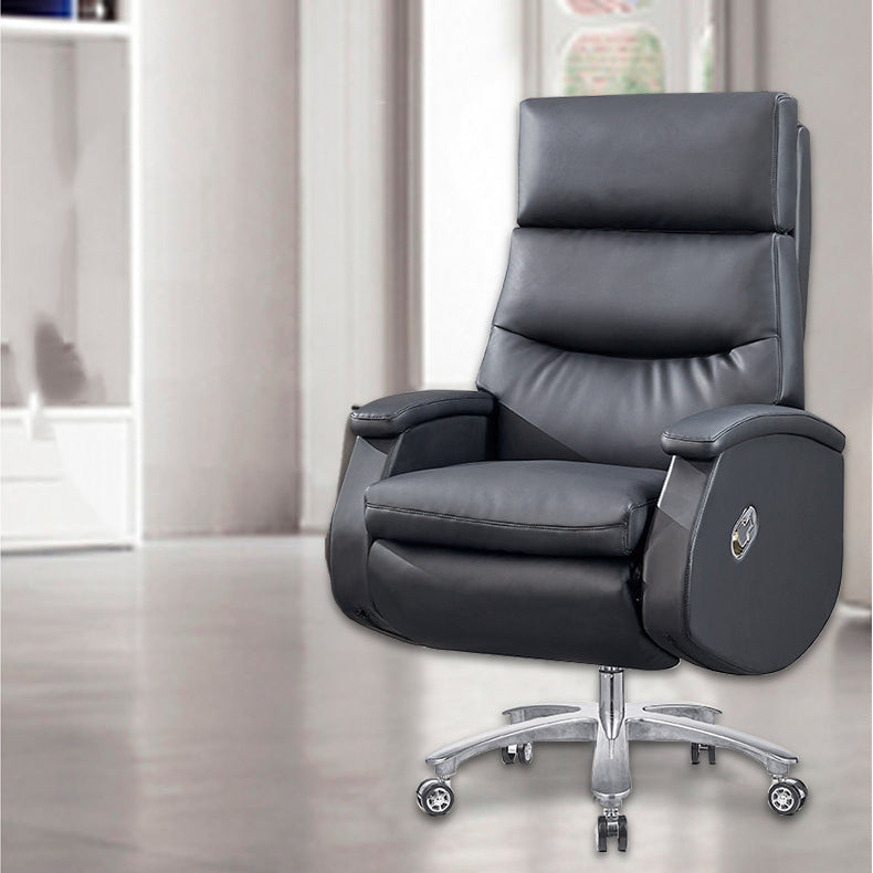 Modern Desk Chair Leather Computer Chair High-Back Chair with Wheels