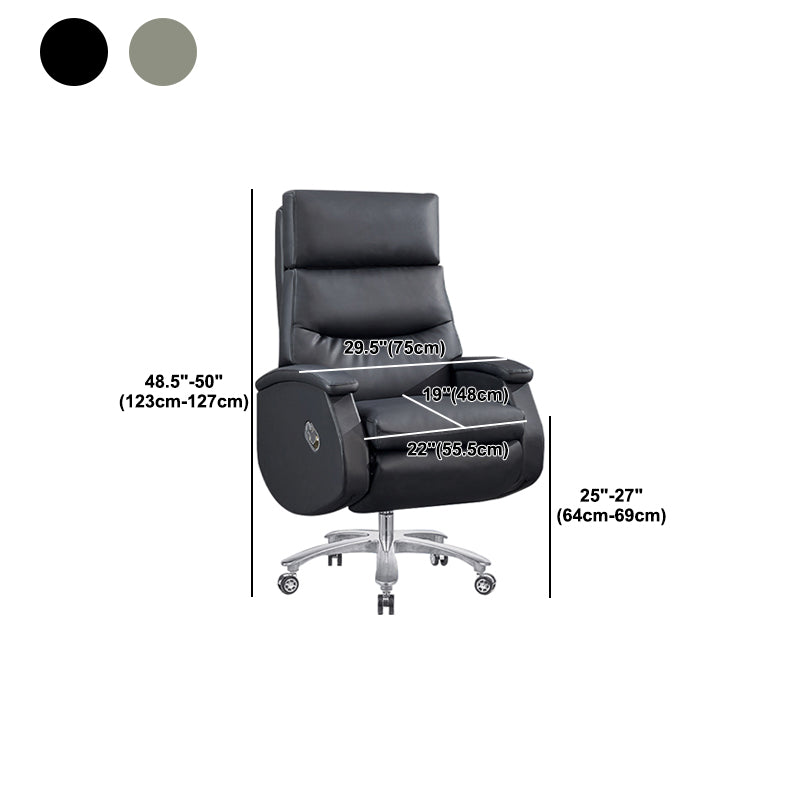 Modern Desk Chair Leather Computer Chair High-Back Chair with Wheels