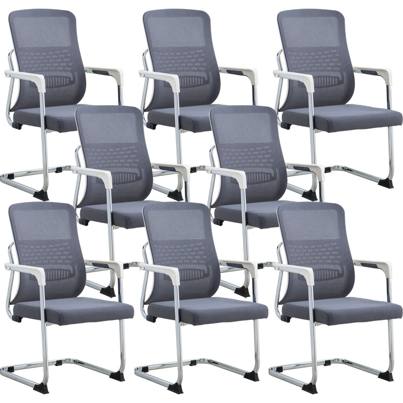 Gray Contemporary Arm Chair Breathable AirGrid Upholstered Desk Chair