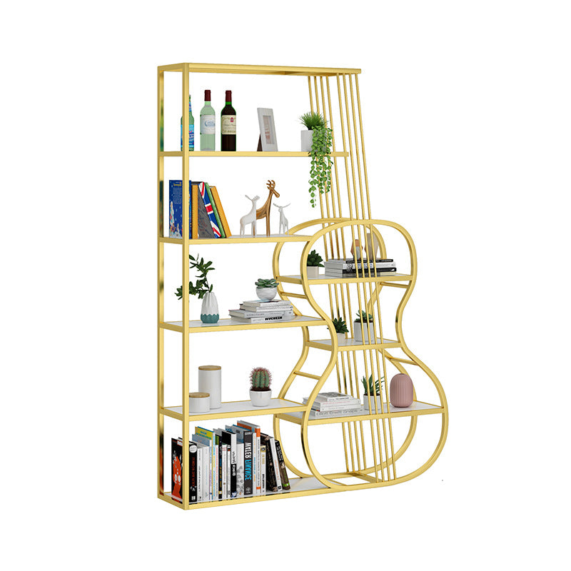 Glam Open Bookcase Bookshelf Shelves Included Bookcase with Rectangular Shelves 10.6" Wide