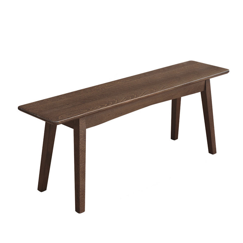 Contemporary Seating Bench Solid Wood Bench with Squared Legs