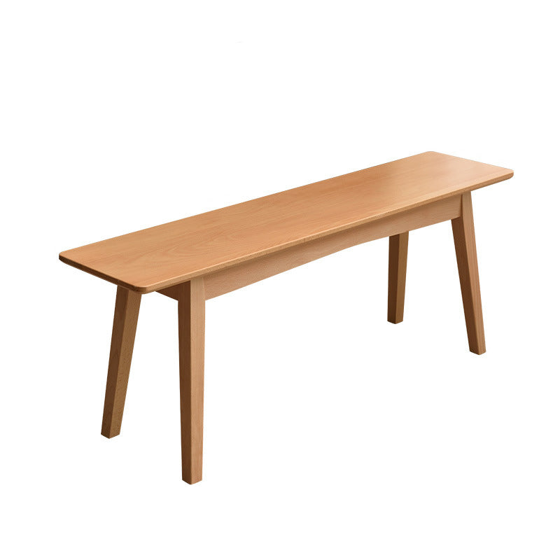 Contemporary Seating Bench Solid Wood Bench with Squared Legs