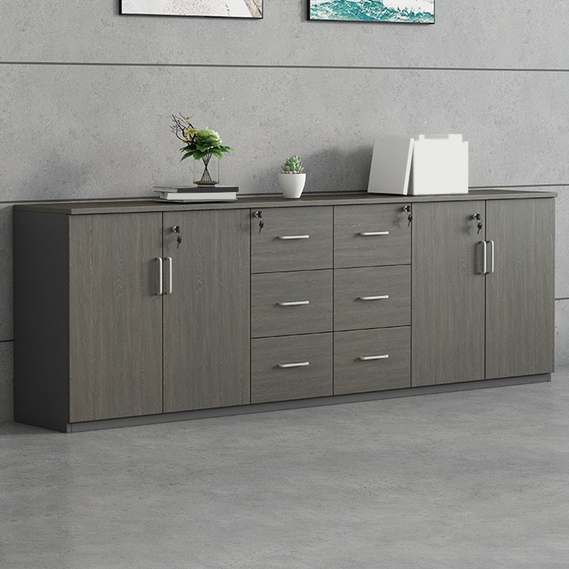 Nordic Style File Cabinets Solid Wood Frame Key Lock Horizontal File Cabinet Office