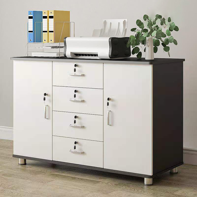 Nordic Style Cabinet Wood with Lock and Storage Lateral File Cabinet