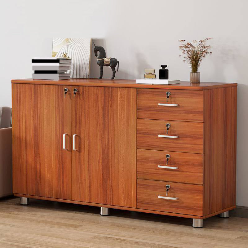 Nordic Style Cabinet Wood with Lock and Storage Lateral File Cabinet