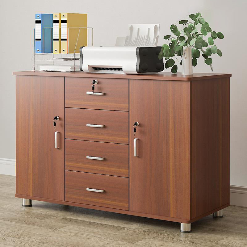 Nordic Style Cabinet Wood with Lock and Storage Lateral File Cabinet