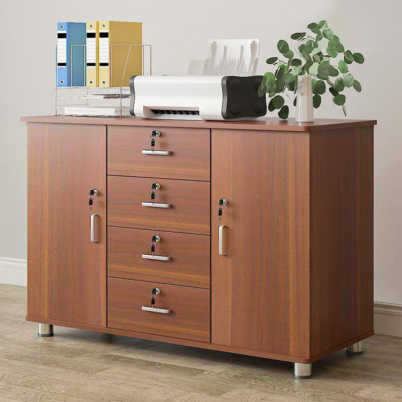 Nordic Style Cabinet Wood with Lock and Storage Lateral File Cabinet