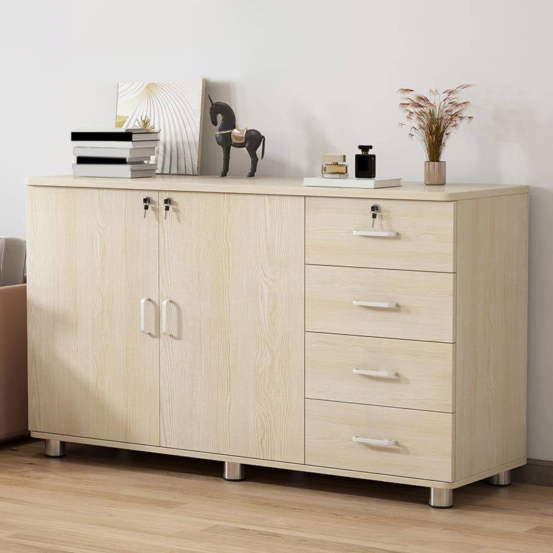 Nordic Style Cabinet Wood with Lock and Storage Lateral File Cabinet