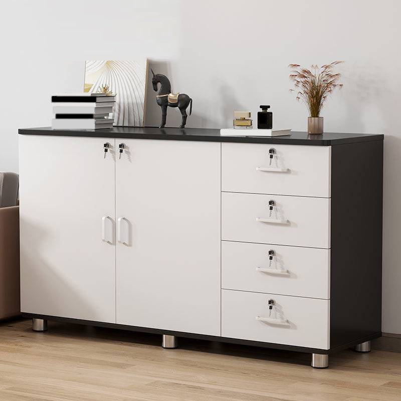 Nordic Style Cabinet Wood with Lock and Storage Lateral File Cabinet