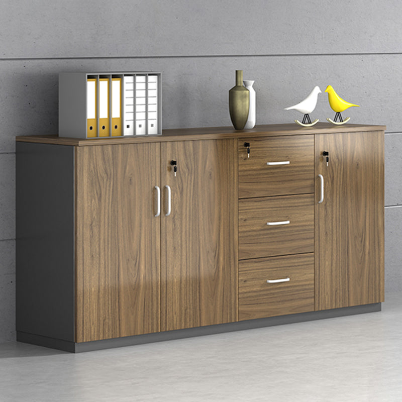 Nordic Style File Cabinets Solid Wood Frame Key Lock Horizontal File Cabinet