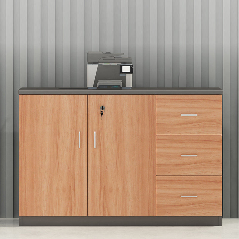 Modern Wood Cabinet with Locking Drawers and Storage Lateral File Cabinet