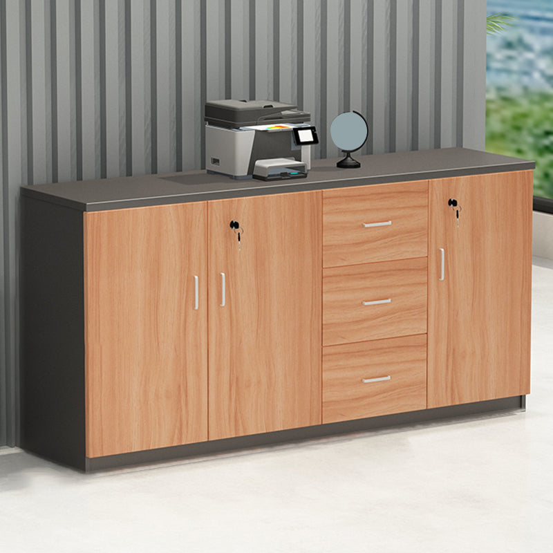 Modern Wood Cabinet with Locking Drawers and Storage Lateral File Cabinet